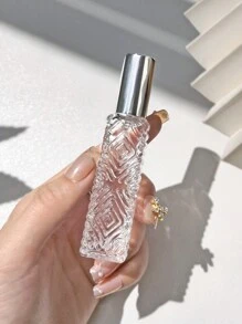 1 peça / 2 peças / 4 peças 12ml Frasco de Vidro com Cabeça de Spray de Alumínio em Padrão de Diamante Pequeno Frasco de Atômizador de Perfume