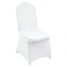30Pcs Stretch Spandex Folding Chair Covers, White Universal Fitted Chair Cover, Removable Washable Protective Slipcovers, For Wedding, Holiday, Banquet, Party, Celebration, Dining