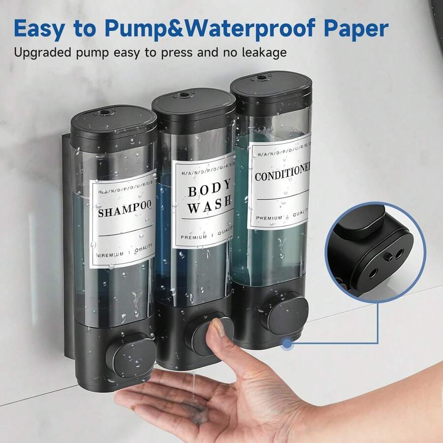 Shampoo And Conditioner Dispenser,Unisense Shower Soap Dispenser 3