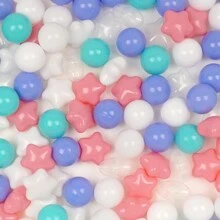 50 个球坑球，混合星星，2.15 英寸/5.5 厘米，柔软防压塑料玩具球，适用于球坑、儿童泳池水上玩具、婴儿围栏配件、幼儿球、派对玩具球、水上玩具球、万圣节装饰礼物 - 彩色 - 查看 20