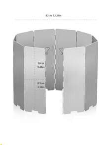 1 pezzo Paravento per fornello da campeggio all'aperto , fibbia pieghevole in lega di alluminio ultraleggera con sacchetto da conservare, paravento per fornelli portatile per fornello da campeggio e fornello a gas Butane , paravento per testa di fornello da esterno - Forniture da campeggio