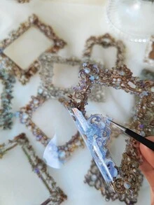 10 Tờ/Gói Vintage Khung Cắt Dán Thú Cưng Dán DIY Nhật Ký Rác Tạp Chí Trang Trí Làm Thiệp Dán Album Thêu Sò - Nhiều màu - Xem 4