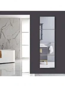 8pcs HD Self Adhesive Acrylic Mirror Sheets, Frameless Flexible Non Glass Mirror Tiles, Mirror Stickers For Home Wall Decor, Suitable For Gym Living Room Bedroom Office Home Bathroom Decor Fall Decor Makeup Organizer Bathroom Accessories Back To School