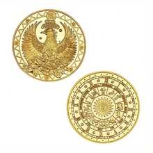 Monedas conmemorativas de los doce signos del zodiaco de 12 piezas, artesanías del zodiaco, monedas protectoras de la suerte de las constelaciones, medallas conmemorativas de la constelación del sol de los tarot de las constelaciones, las escenas aplicables incluyen el hogar - Dorado - Ver 5