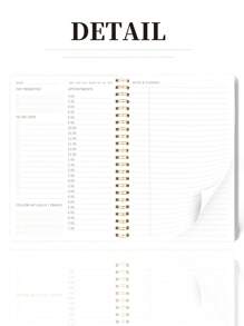 Sổ kế hoạch hàng ngày (1 cuốn), ghi chép lịch trình, lên kế hoạch và sắp xếp công việc, nhật ký email, thích hợp cho văn phòng/học tập, quà tặng unisex. - Nhiều màu - Xem 9