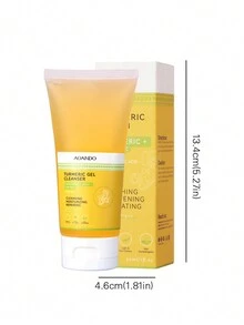 100g Sữa Rửa Mặt Nghệ, Làm Sạch Lỗ Chân Lông & Tẩy Trang, Kiểm Soát Dầu & Sản Phẩm Chăm Sóc Da Tươi Mát - Màu vàng - Xem 3