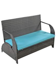 Outdoor Loveseat And Convertible To Four Seats And A Table,Suitable For Gardens And Lawns