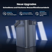 Waterdrop Instant Eletric Water Filter Jug, 3.5L 3 Months Water Filter Outdoor Drinking Water System, Reduces Limescale, Chlorine, Lead, Mercury, PFAS, PFOA/PFOS, White (With 1,757 Liter Filter)