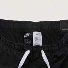 Nike標誌刺繡束口中腰字母印花男士短褲黑色DB3811-010 - 黑色 - 查看 3