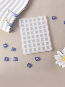 1入組/101入組樹脂字母矽膠模具，用於杯子裝飾的愛心矽膠模具，專門用於環氧樹脂珠寶製作的字母、數字和名字的矽膠模具，用於耳環、項鍊、吊墜珠寶等 - 白色 - 查看 6