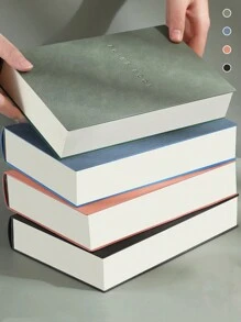 دفتر يوميات A5 سميك صلب 760 صفحة بأغلفة جلدية ناعمة، مناسب للرسم والكتابة، دفتر حسابات يدوي بسيط، كتاب صور