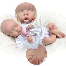 1 Pc 18 Inch 45 CM Twins A Full Silicone Reborn Doll Girl 3D Painted Skin Handmade Soft Touch Bebe Newborn Dolls - 重生娃娃 - 查看 1
