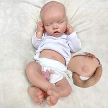 1 Pc 18 Inch 45 CM Twins A Full Silicone Reborn Doll Girl 3D Painted Skin Handmade Soft Touch Bebe Newborn Dolls - 重生娃娃 - 查看 3