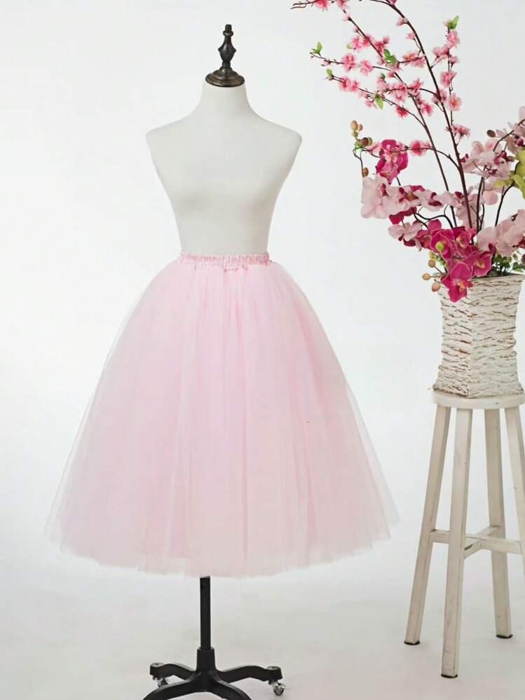 Gonna lunga a tutu per donne, gonna in tulle soffice, sottogonna, gonna da principessa, gonna di da celebrità di internet, gonna con telaio senza ossa, gonna da decorazione per festival, gonna per spettacoli e feste, gonna in rete stagionale nei colori nero, rosa, rosso, bianco, arancione, giallo, blu royal e rosa; adatta per matrimoni, feste, spettacoli, cosplay, carnevale e altri festival, Ognissanti - multicolore - Visualizzare 3