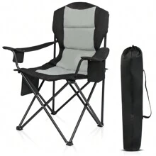 35*22*41in Camping Chair Fishing Chair Folding Chair Black Gray
