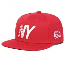 AR 1 件男士 NY 字母棒球帽，带 1982 数字，嘻哈风格运动帽，时尚户外可调节防晒休闲帽，适合春季、秋季、旅行、海滩、派对 - 彩色 - 查看 7