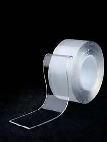 1 cuộn băng keo hai mặt trong suốt, băng keo hai mặt đa năng có độ nhớt cao, thích hợp để cố định dải nguồn, móc treo, keo dán hai mặt chống thấm nước với dải niêm phong có độ đàn hồi mạnh - Màu trong suốt 3 mét - Xem 6