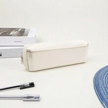 1 pieza Estuche para lápices de color sólido, funda para lápices simple pero muy atractiva al estilo Ins, útiles escolares, estuche para lápices lindo, cartucheras escolares, de vuelta a la escuela - Multicolor - Ver 8
