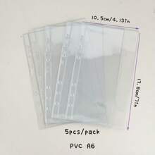 5 件 A5/A6/A7 磨砂/PVC 活页夹收纳袋、PP 票夹/钱圈收纳袋、贴纸袋、学校用品、返校