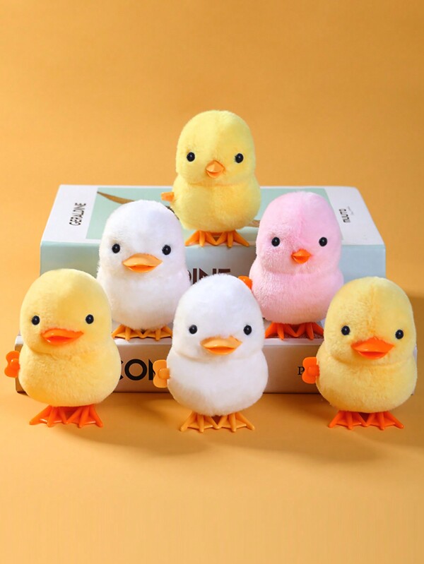1 set de jouets poulet/canard sautant à remontoir, canard/chicken farci simulé, jouets interactifs d'animaux mignons, cadeaux d'anniversaire pour enfants, couleurs aléatoires, formes aléatoires, styles aléatoires