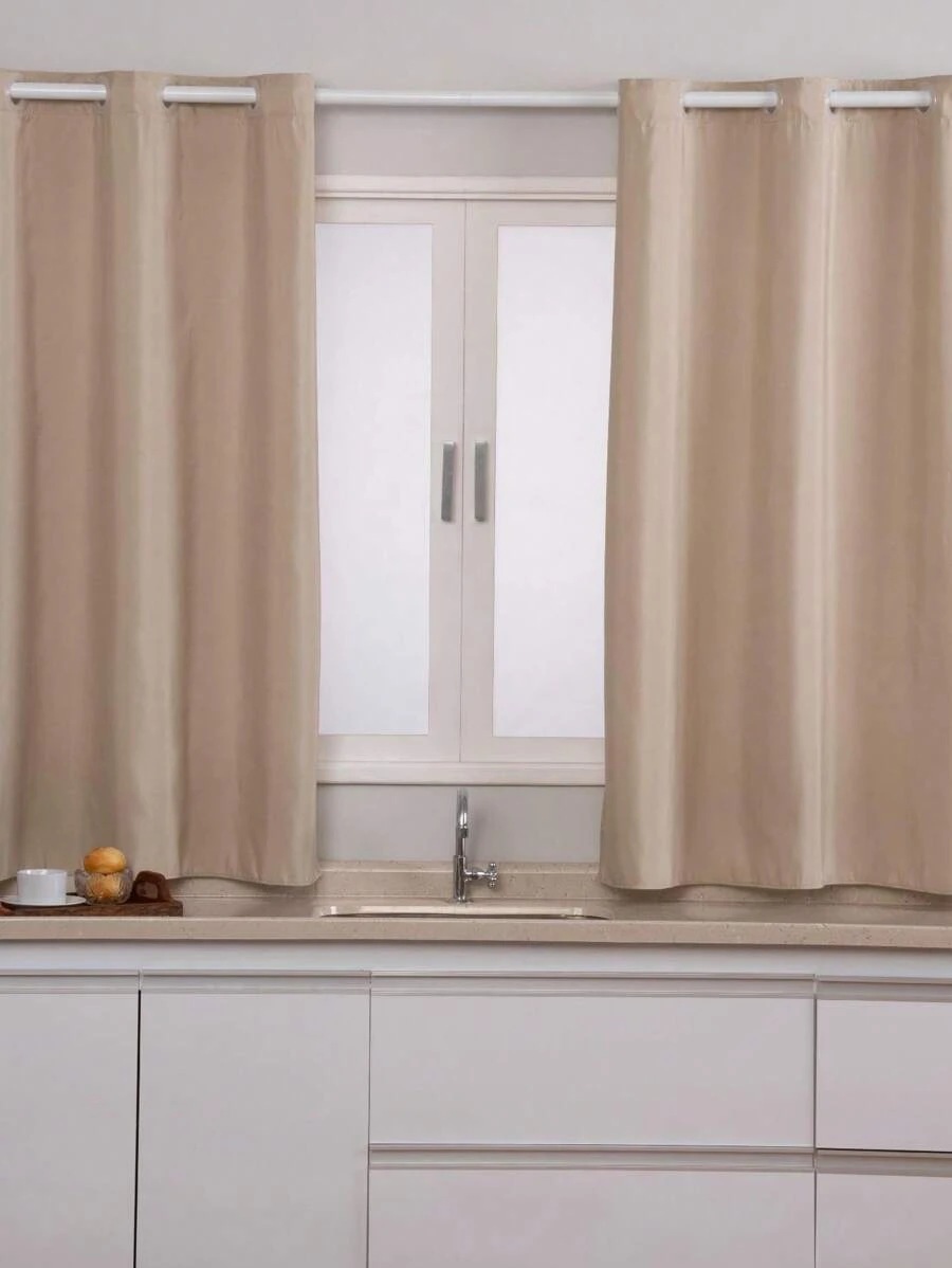Kitchen Window Curtains - 卡其色 - 查看 1