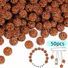 10mm水鑽裝飾迪斯科球粘土珠子,聚合物粘土水鑽珠子圓形適用於DIY首飾配件 - 彩色 - 查看 33