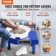 Pottery Wheel, 10in Ceramic Wheel Forming Machine, Foot Pedal ABS Detachable Basin, 60-300RPM Adjustable Speed Manual LCD Panel, Sculpting Tool Apron Accessory Kit For Work Art Craft DIY