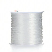 Dây pha lê đàn hồi dẹt 0,8mm/cuộn màu trắng, đen, đỏ, khoảng 10m/cái, phụ kiện làm vòng tay và vòng cổ trang sức tự làm - một cái túi - Xem 11