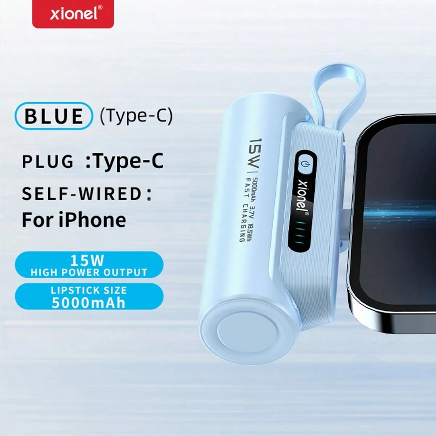 Bancos de energía portátiles para teléfonos celulares - Azul - Ver 1