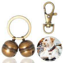 1pc Copper Bell Dog Collar With Buckle Clip, Made Of Pure Copper, Suitable For Dogs/Cats - Bronze - View 9
