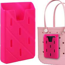 1 件硅胶手机收纳袋、沙滩包配件、手机支架、挂袋、多用途旅行收纳袋、现代时尚、易于清洁 - 彩色 - 查看 14