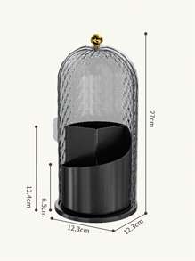 多功能化妆刷收纳架，PET 塑料化妆刷架，旋转防尘眉笔收纳管，适用于化妆台，文具容器 - 非常适合卧室、浴室和宿舍书桌整理