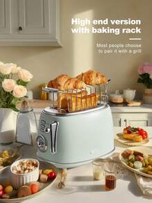 1入FEORCSTON 2片不鏽鋼多功能吐司機，配有不鏽鋼蓋和麵包夾，適用於家庭早餐 - 美規A型插(110-127V) - 查看 9