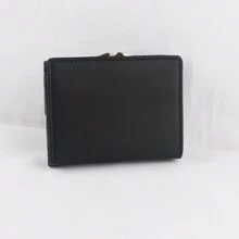 Cartera corta de mujer multiusos y estampada de forma linda y fresca, con ventana para identificación, bolsillo para monedas y ranuras para tarjetas, adecuada para uso diario, viajes, escuela o como regalo para niñas y mujeres - Cartera, monedero, cartera pequeña