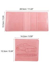 Funda de cuero sintético premium para documentos de de automóvil y tarjetas de visita - Multicolor - Ver 5