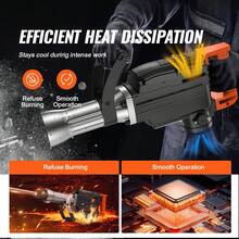 Demolition Jack Hammer  1350 BPM Concrete Breaker 6pcs Chisels Bit Chipping With Case  2200W Electric Jackhammer Heavy Duty  Black - 橘色 - 查看 4