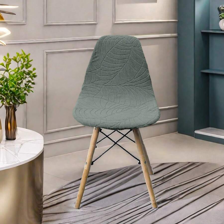 1/2/4/6pcs Waterproof Jacquard Eames Chair Cover Elastic Shell Chair Seat Cushion Cover - Multicolor - View 1