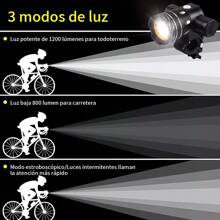 2* Lámpara Led Recargable 6000 Lm Impermeable Para Bicicleta - Negro - Ver 7