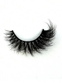 HBZGTLAD 10對毛茸茸貓眼3D天然假睫毛，水貂睫毛，柔軟交叉設計，附睫毛筆，適用於自然濃密眼妝延伸