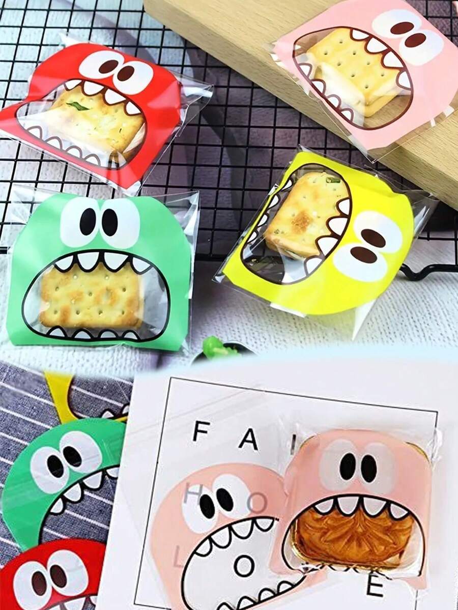 100入自封式透明包裝袋,適用於零食、餅乾、烘焙食品、萬聖節糖果、派對禮品、婚禮禮品、酒店設施等。 - 多色 - 查看 1