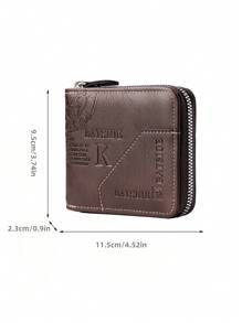 BATSIOE New Men's Business Wallet Vintage Style Credit Card Holder With Embossed Letters A Gift For Men Wallet Purse Wallet Small Wallet Men Wallet Leather - Coffee Brown - View 7