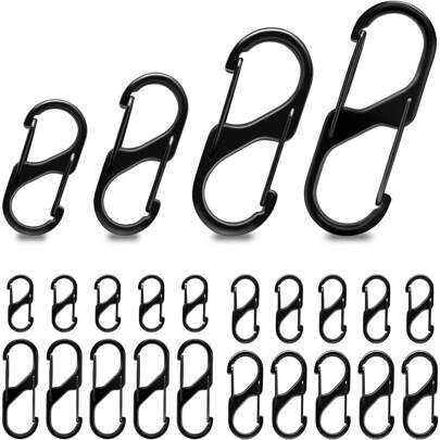 5 Pcs Extra Small Carabiner Clip Mini S Carabiner Clips Paracord Lanyard Keychain Black Metal Keychain S Hooks For Key Chain Backpack Zipper Clip Anti-Theft Car Accessories Bag Charm Backpack For School Cute Goth Y2k Bag Lanyards With Id Holder Car Accessories Bag Charms Gifts For Mother, Father, Graduation, And Teacher