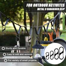 5 pezzi di moschettoni extra small, moschettoni mini S, cordini portachiavi in paracord, portachiavi in metallo nero, ganci a S per portachiavi, zaini, cerniere, accessori antifurto per auto, ciondoli per zaini, accessori per scuola, stile gotico Y2K, portabadge per auto, ciondoli per borse - nero - Visualizzare 4