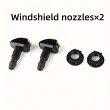 2/11 PCS Front Windshield Washer Nozzle Kit, Universal Car Windshield Sprayer Nozzle, Automotive Windshield Fluid Hose Replacement Windshield Wiper Nozzles, Fit For Most Cars