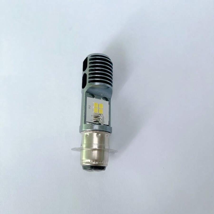 1pc White Light Motorcycle Headlight Bulb H6 P15D LED Scooter Light