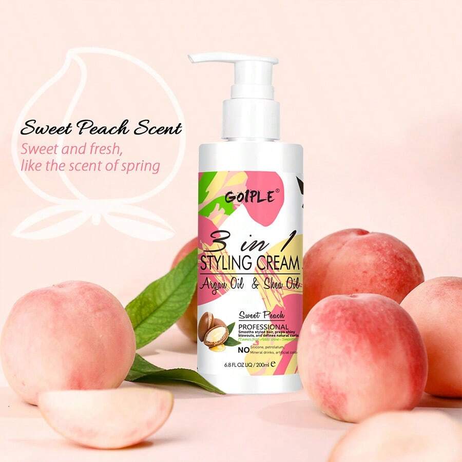 6.8fl.Oz Curl Cream, 3In1 Styling Cream For Flyaways, Defining Curls