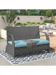 Outdoor Loveseat And Convertible To Four Seats And A Table,Suitable For Gardens And Lawns