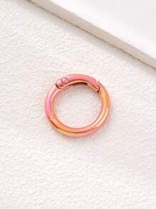 1 件时尚合金彩色电镀圆环开口弹簧夹龙虾扣 DIY 钥匙扣包钩手机链连接器，适用于手工工艺品汽车配件包包饰品学院可爱哥特 Y2k - 彩色 - 查看 19