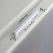 1個白色鋁合金櫥櫃手柄，廚房手柄櫥柜拉手抽屜旋钮家具房門五金配件 - 白色 - 查看 8