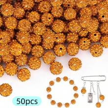 10mm水鑽裝飾迪斯科球粘土珠子,聚合物粘土水鑽珠子圓形適用於DIY首飾配件 - 彩色 - 查看 27